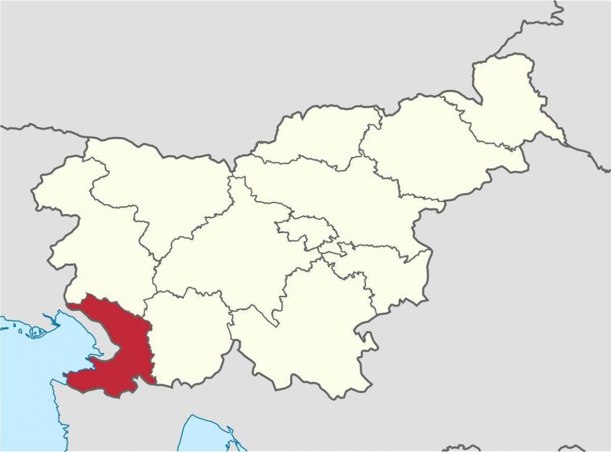 Térkép karszt Szlovénia