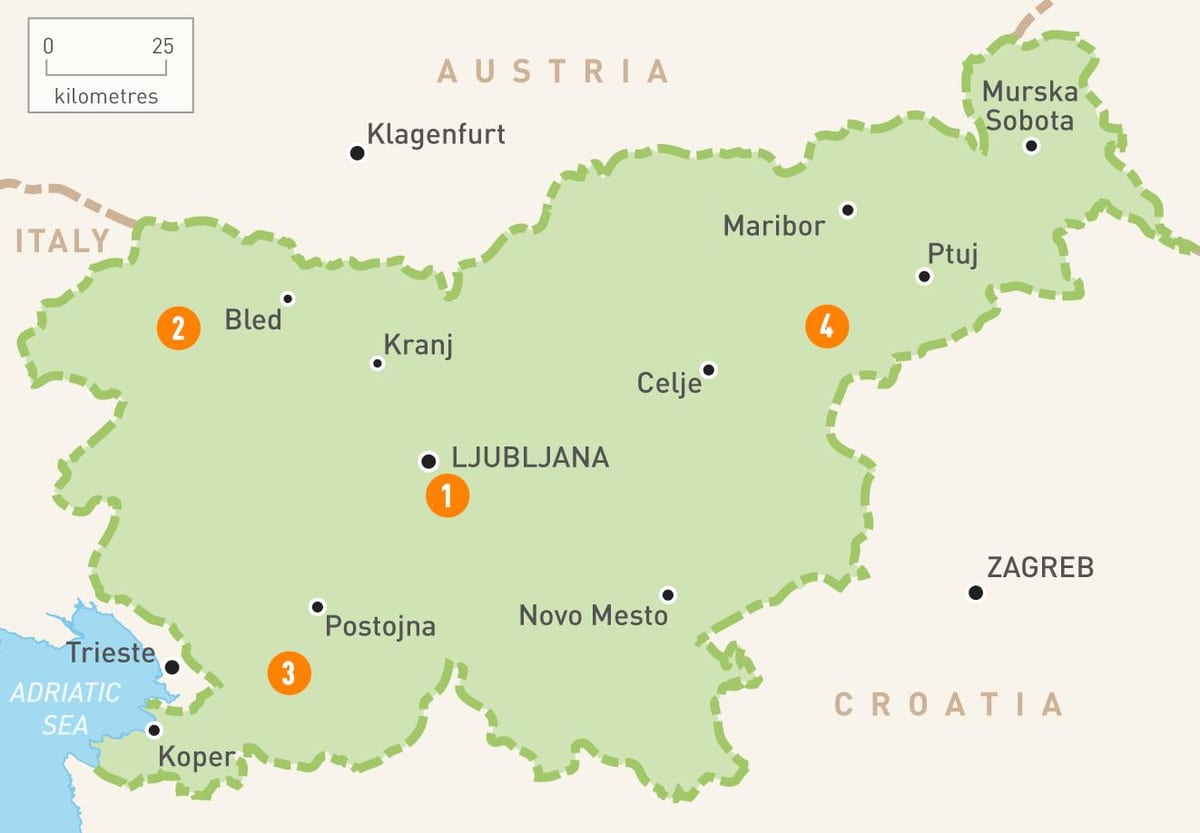 Térkép Szlovénia régiók