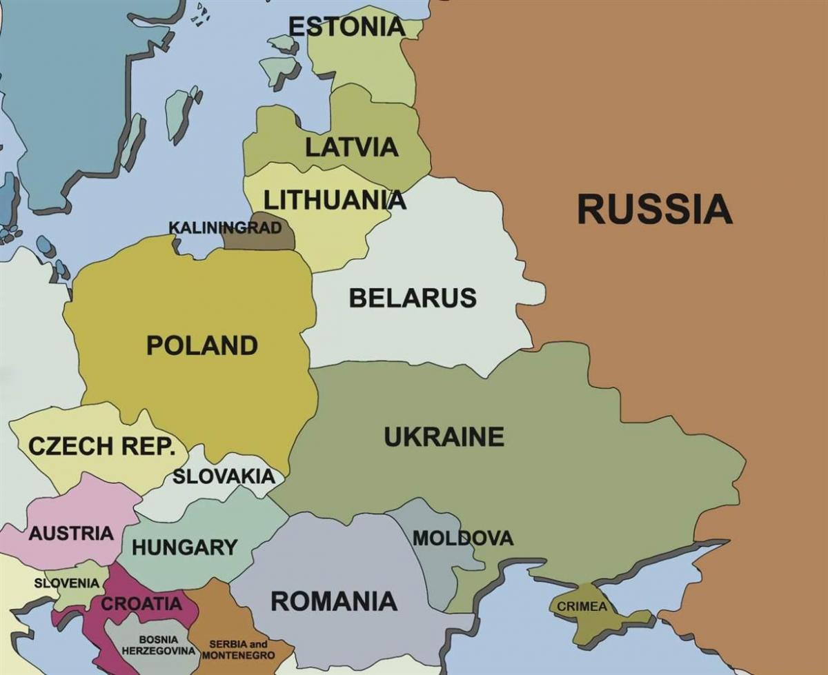 Térkép Szlovénia, illetve a szomszédos országokban