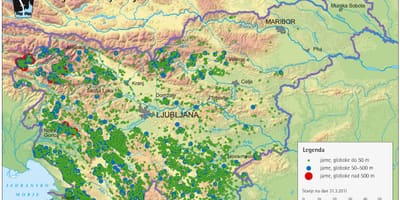 Térkép barlangok Szlovénia