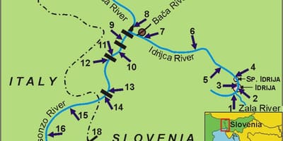 Térkép soca folyó Szlovénia