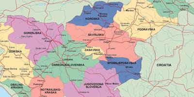 Térkép Szlovénia politikai