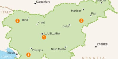 Térkép Szlovénia régiók