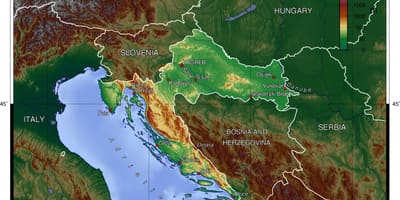 Térkép Szlovénia topográfiai