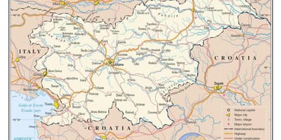 Térkép Szlovénia városok